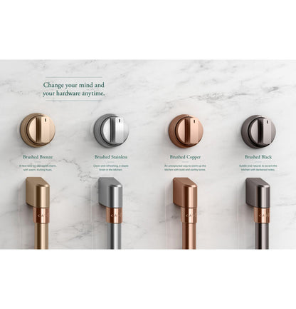 CAFE Café 48" Brushed Copper Handle & Knob Set for Pro Range and Rangetop - CXPR8HKPTSS-KT