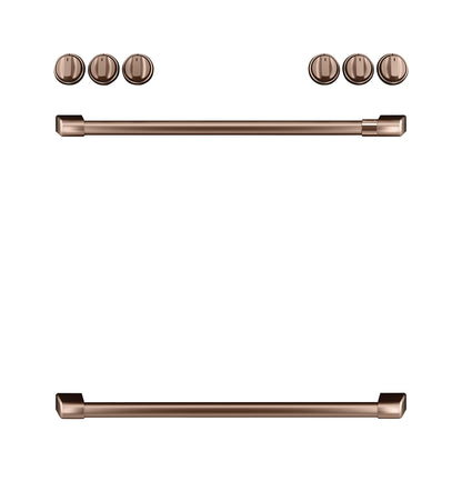 Café Front Control Gas Knobs and Handles - Brushed Copper - CXFCGHKPMCU-KT