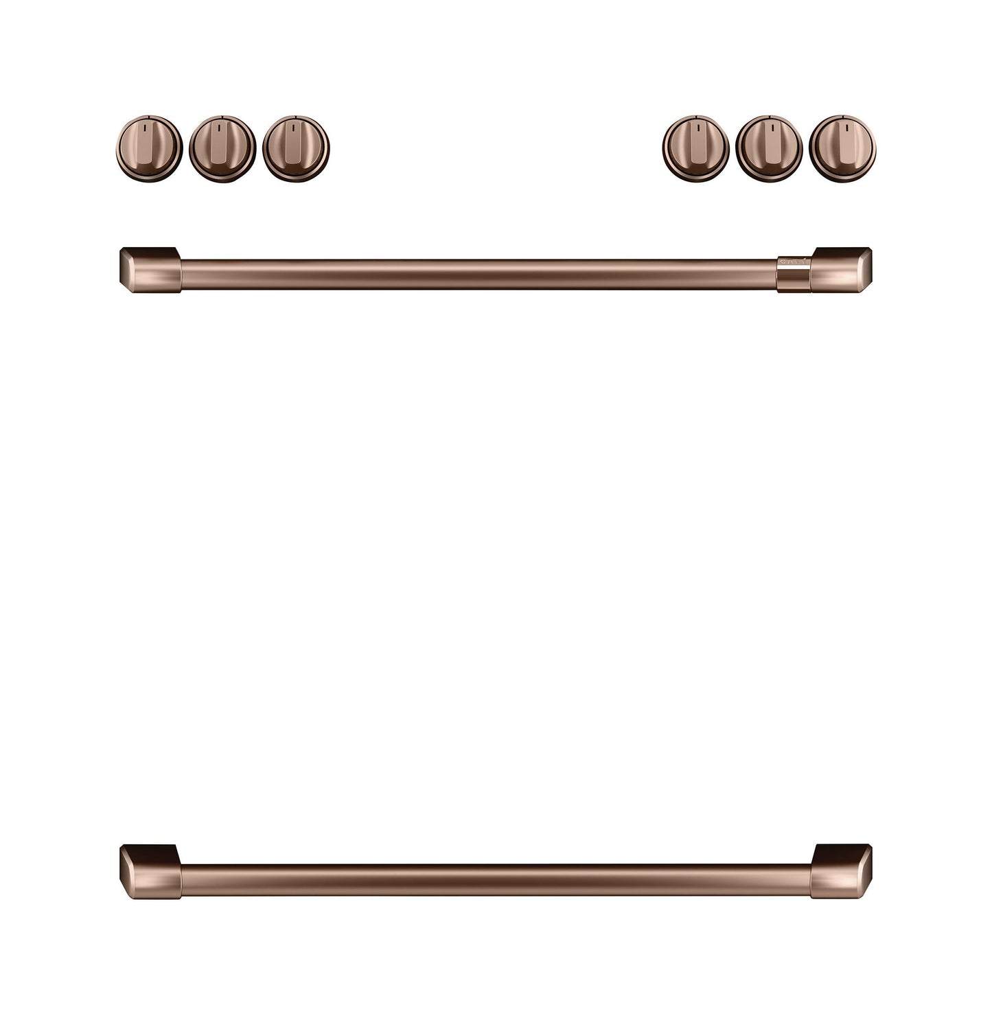 Café Front Control Gas Knobs and Handles - Brushed Copper - CXFCGHKPMCU-KT