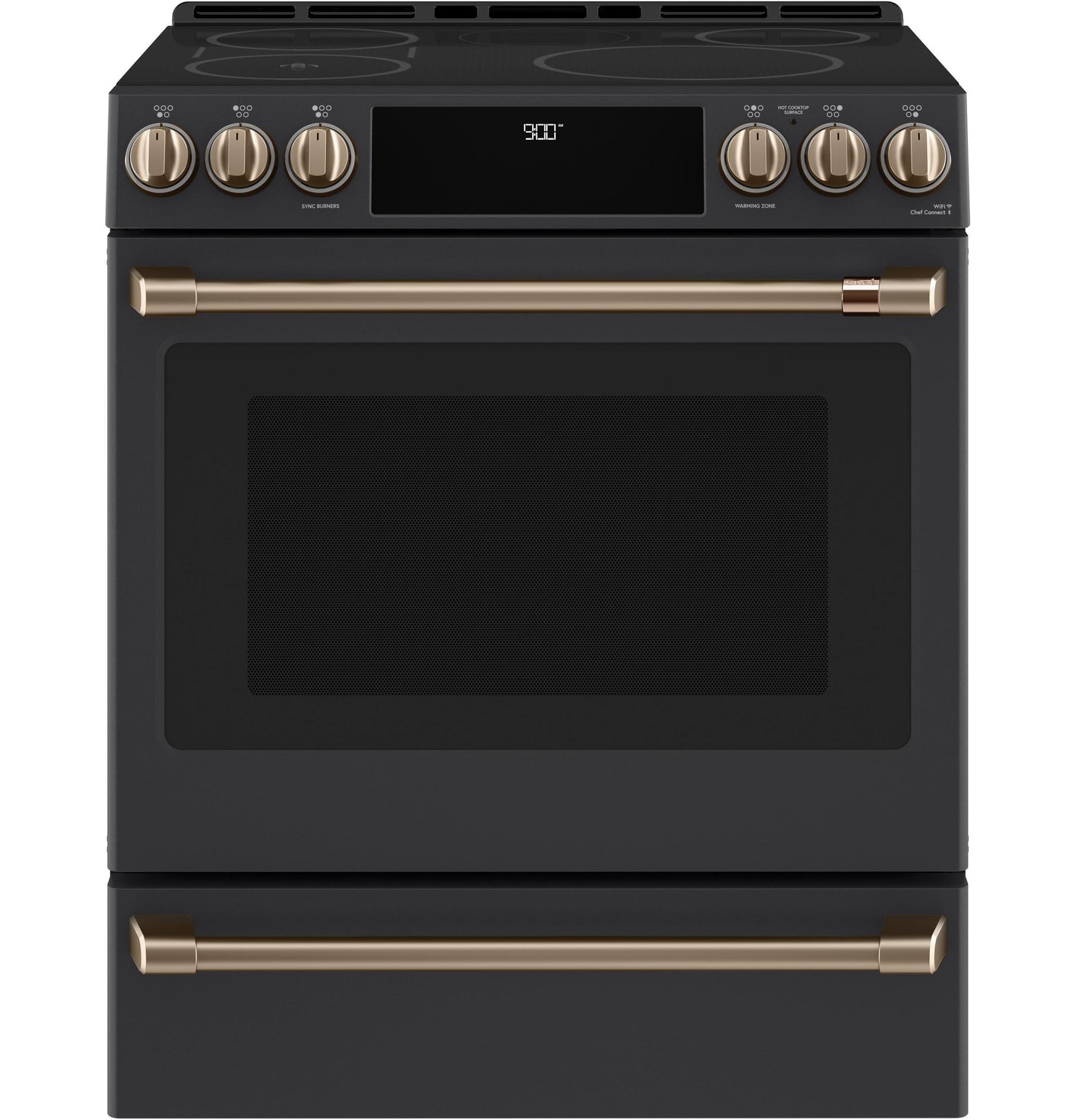 Café Front Control Induction Knobs and Handles - Brushed Bronze - CXFCHHKPMBZ-KT