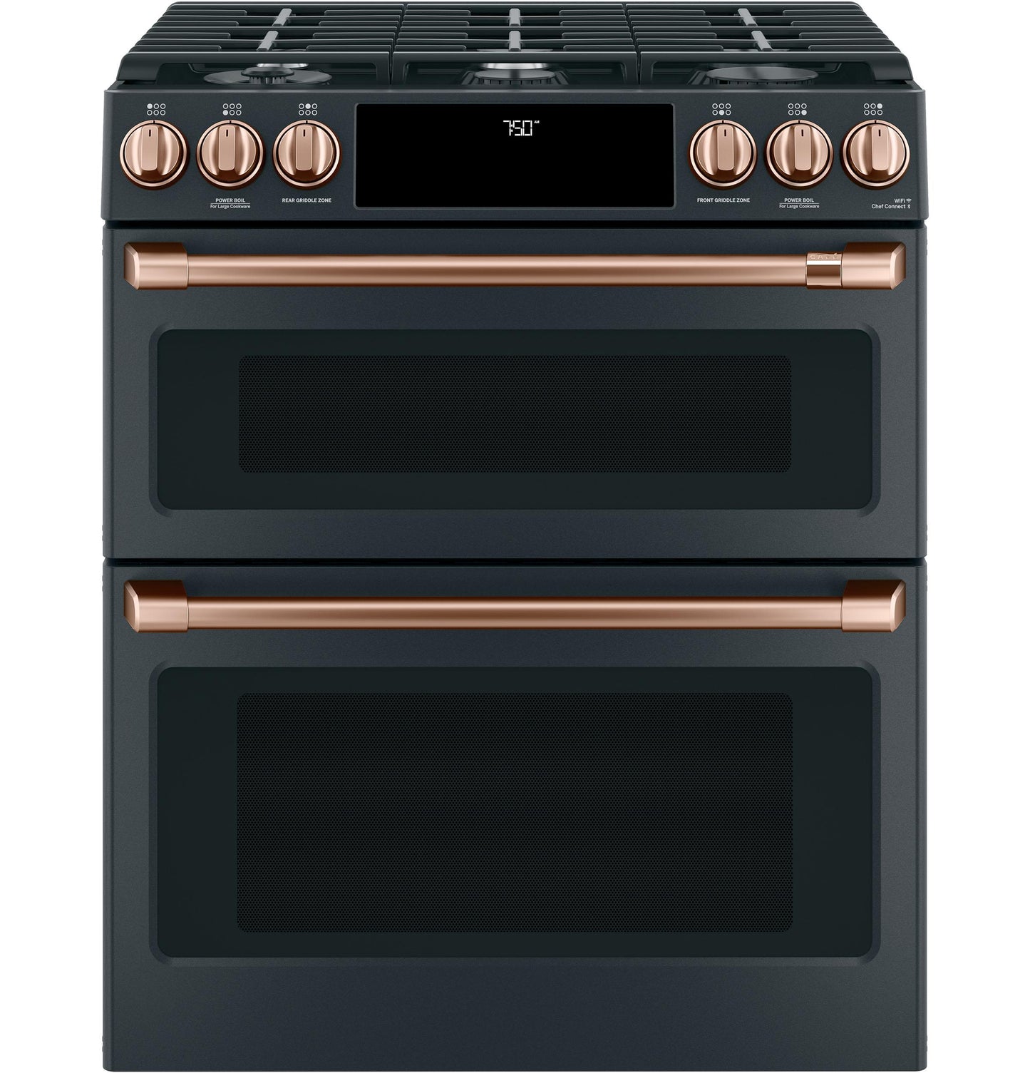 Café Front Control Gas Knobs and Handles - Brushed Copper - CXFCGHKPMCU-KT