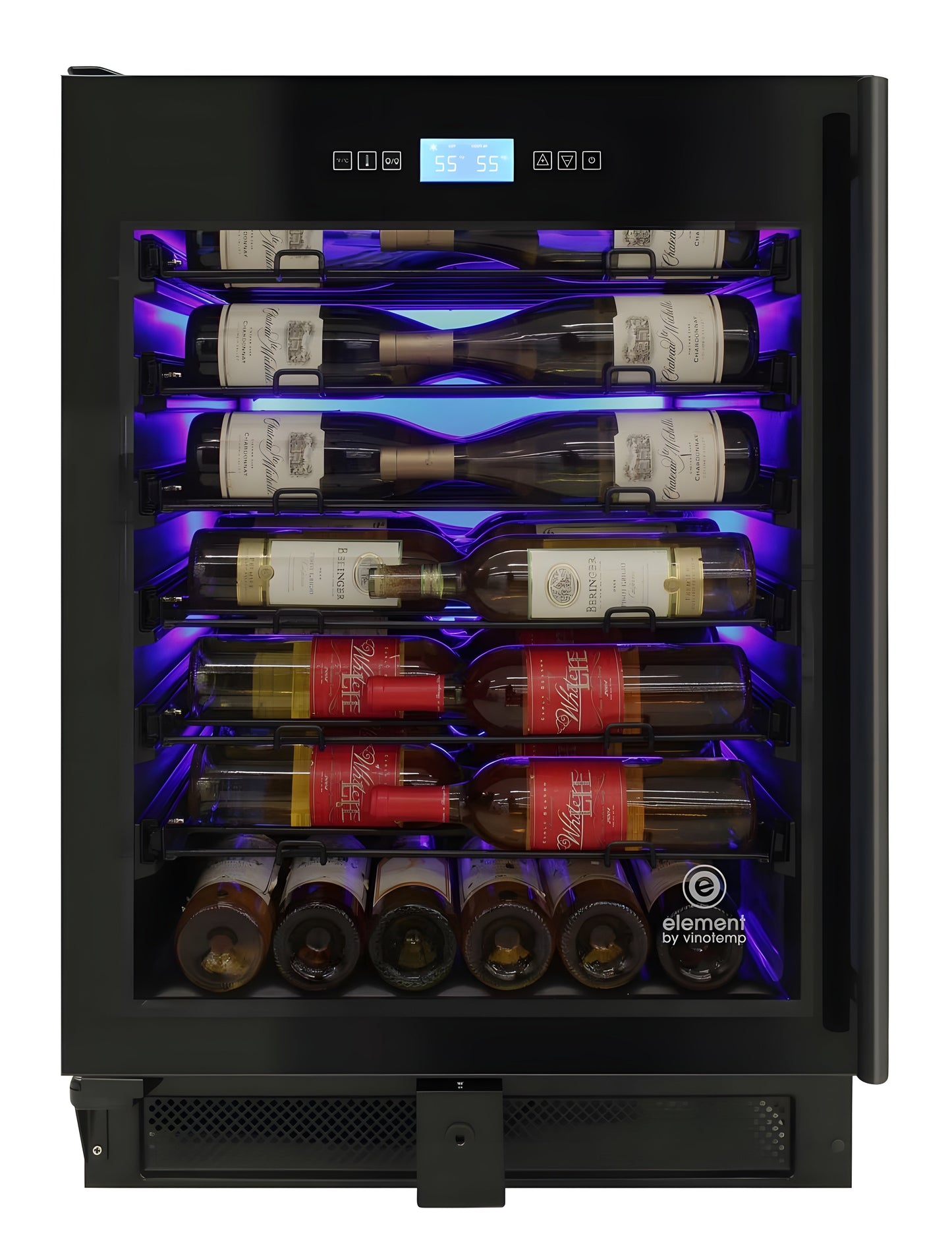 Vinotemp 41-Bottle Single-Zone Wine Cooler (Black) - Left Hinge - EL-WCU110-02