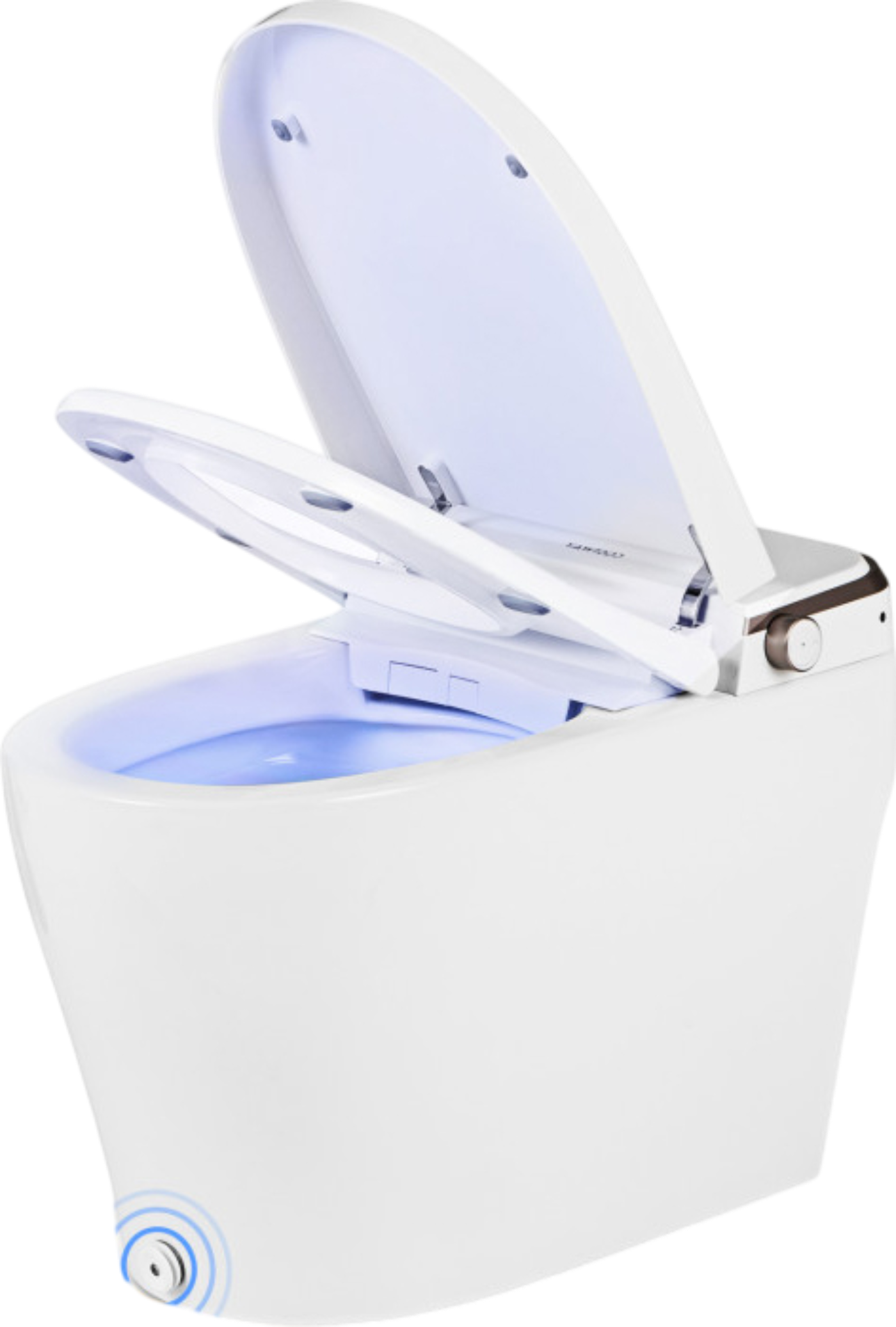 Costway Elongated Smart Toilet Bidet 1.28 GPF Auto Open Lid Heated Seat New - BA8182US-WH