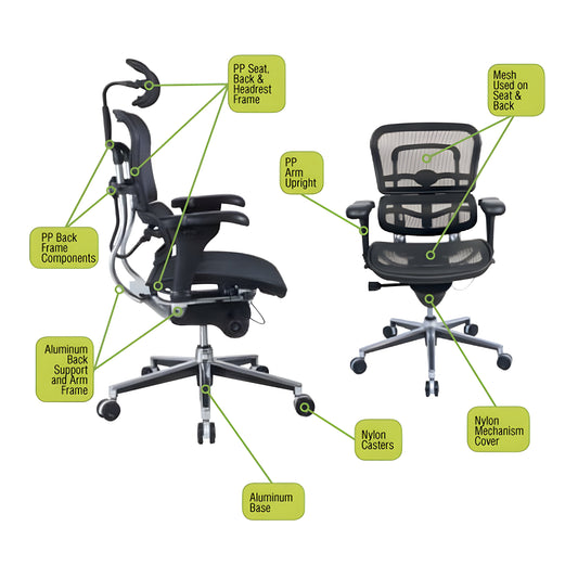 EuroTech Ergohuman Leather High Back Executive - EUR-LE9ERG