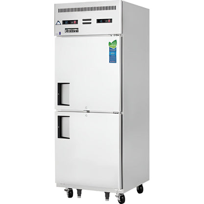 Everest ESRFH2 Reach-In Refrigerator and Freezer 2 Solid Half Doors 22 cu.ft. - ESRFH2