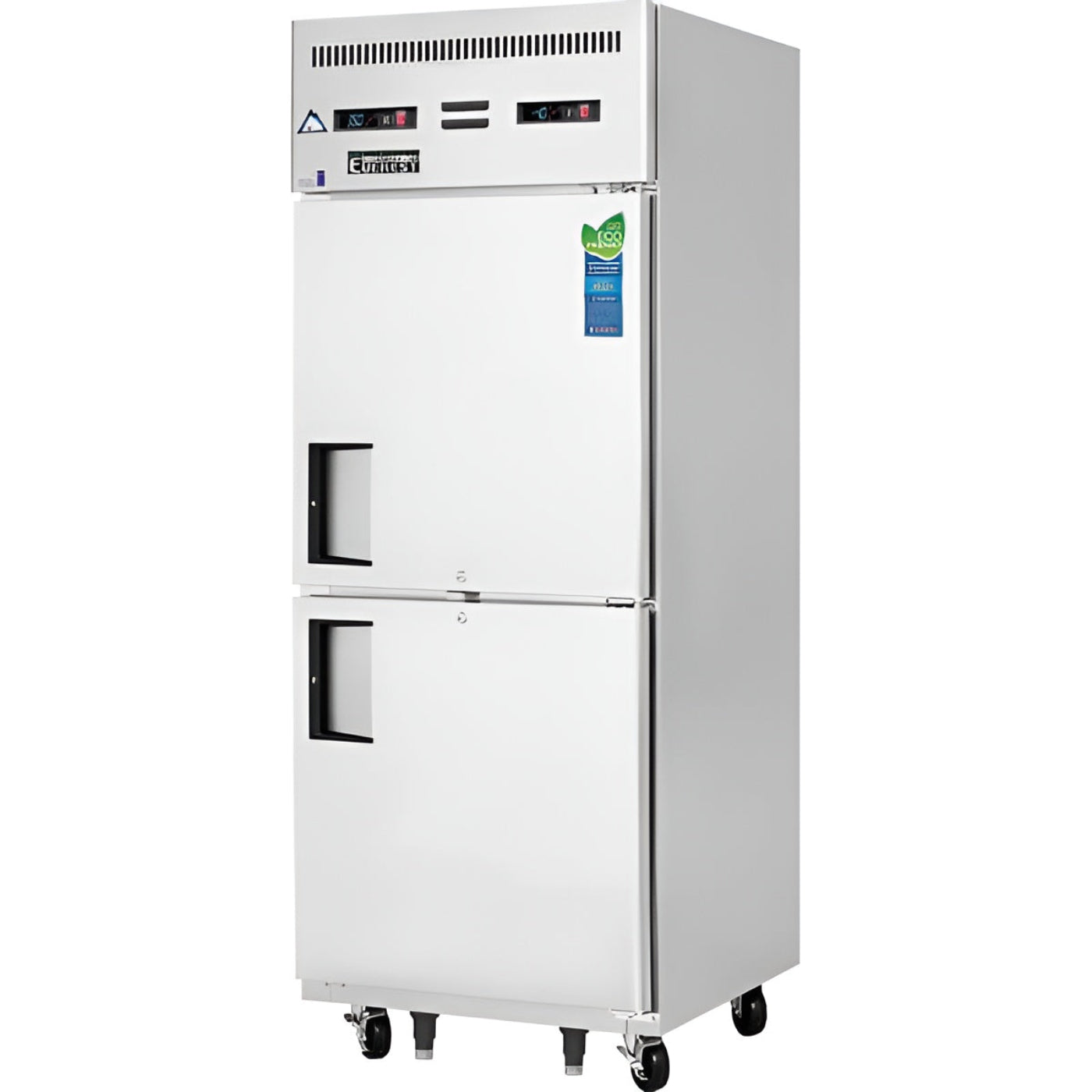 Everest ESRFH2 Reach-In Refrigerator and Freezer 2 Solid Half Doors 22 cu.ft. - ESRFH2