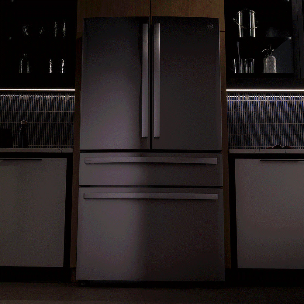GE 23.2 Cu. Ft. Smart 4-Door French-Door Fridge, Counter-Depth - PJE23BYWFS-KT