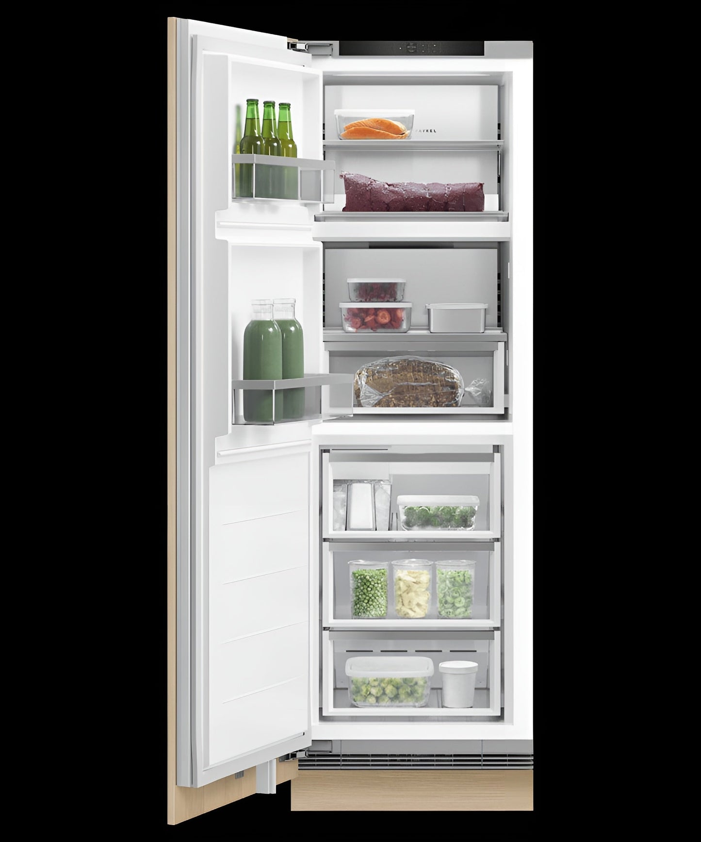 FISHER & PAYKEL RS2474F3LJ1 Integrated Triple Zone Freezer, 24", Ice - RS2474F3LJ1-KT