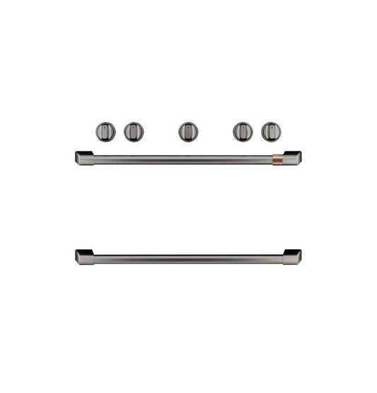 Café Freestanding Gas Knobs and Handles - Brushed Black - CXFSGHKPMBT-KT