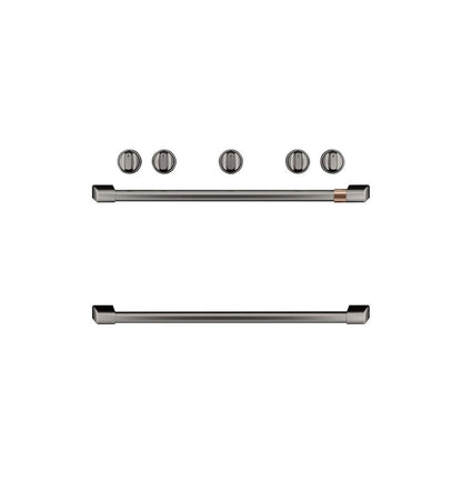 Café Freestanding Gas Knobs and Handles - Brushed Black - CXFSGHKPMBT-KT
