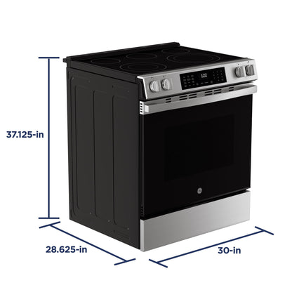 GE APPLIANCES GRS600AVFS GE(R) 30" Slide-In Electric Convection Range with No Preheat Air Fry and EasyWash(TM) Oven Tray - GRS600AVFS-KT