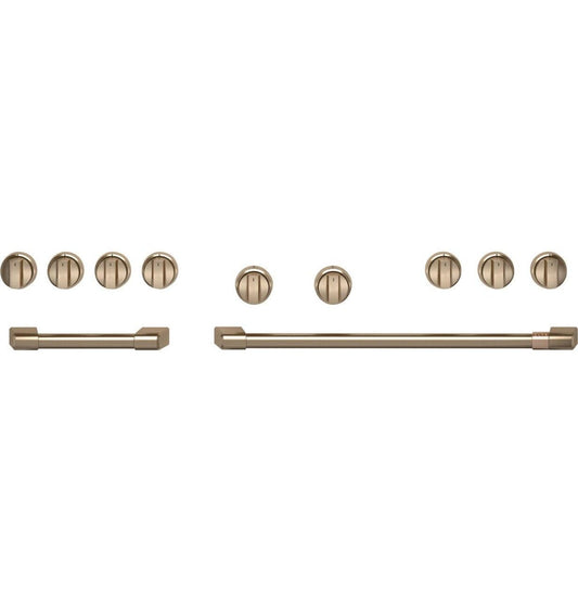 CAFE Café 48" Brushed Bronze Handle & Knob Set for Pro Range and Rangetop - CXPR8HKPTBZ-KT
