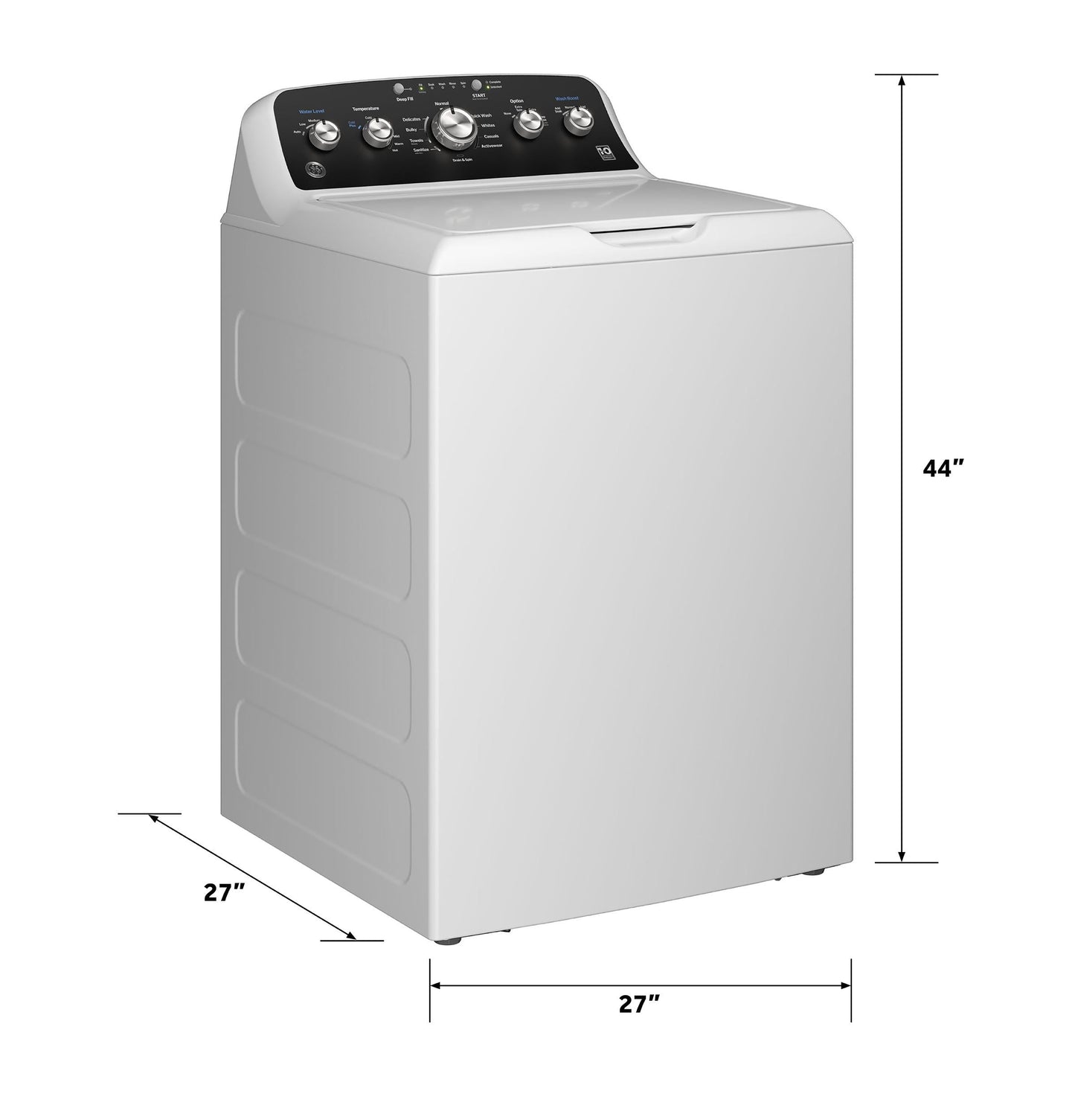 GE APPLIANCES GTW480ASWWB GE(R) 4.6 cu. ft. Capacity Washer with Stainless Steel&#x00A0;Basket,Cold&#x00A0;Plus and Wash Boost&#x200B; - GTW480ASWWB-KT