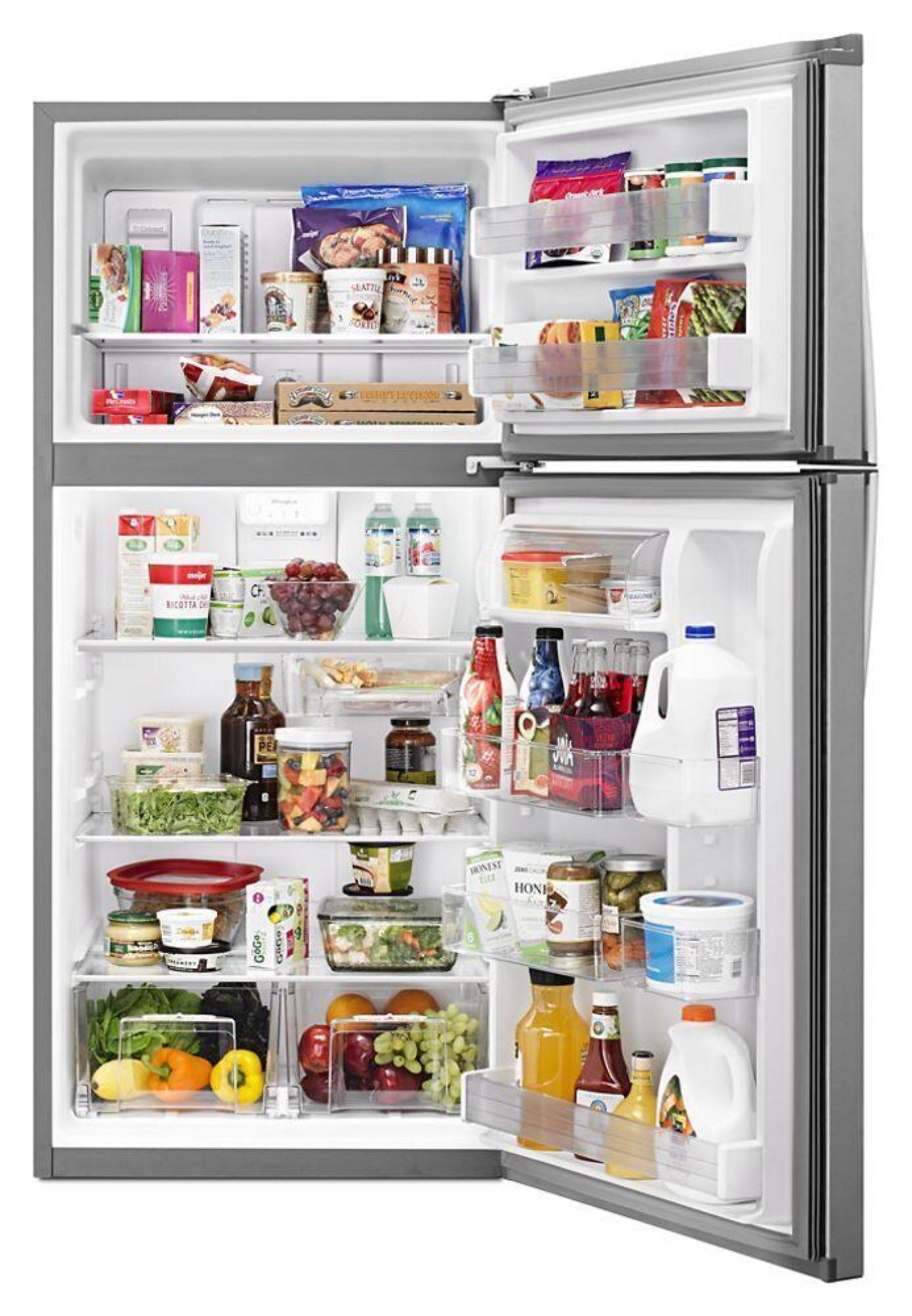 WHIRLPOOL 30-inch Wide Top Freezer Refrigerator - 19 cu. ft. - WRT519SZDM-KT