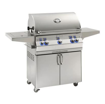 Fire Magic Aurora A540s 30-Inch Natural Gas Freestanding Grill w/ Flush Mounted Single Side Burner, Backburner, Rotisserie Kit and Analog Thermometer - A540S-8EAN-62