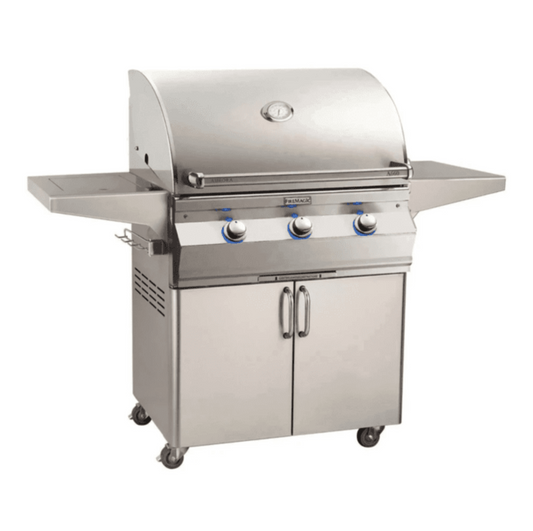 Fire Magic Aurora A660s 30-Inch Natural Gas Freestanding Grill w/ Flush Mounted Single Side Burner and Analog Thermometer - A660S-7EAN-62