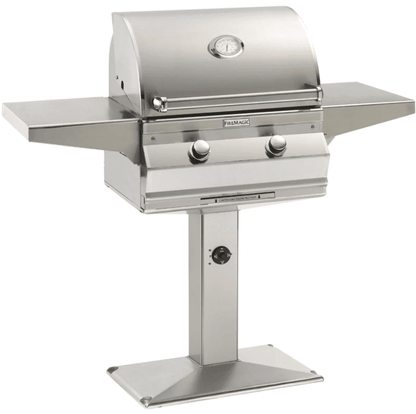 Fire Magic Choice C430S 24-Inch Propane Gas Grill With Analog Thermometer On Patio Post - C430S-RT1P-P6