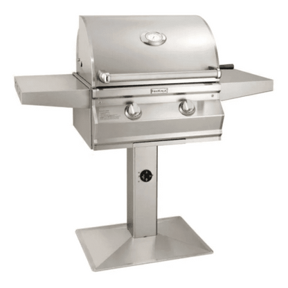 Fire Magic Choice Multi-User CM430S 24-Inch Natural Gas Grill With Analog Thermometer On Patio Post - CM430S-RT1N-P6