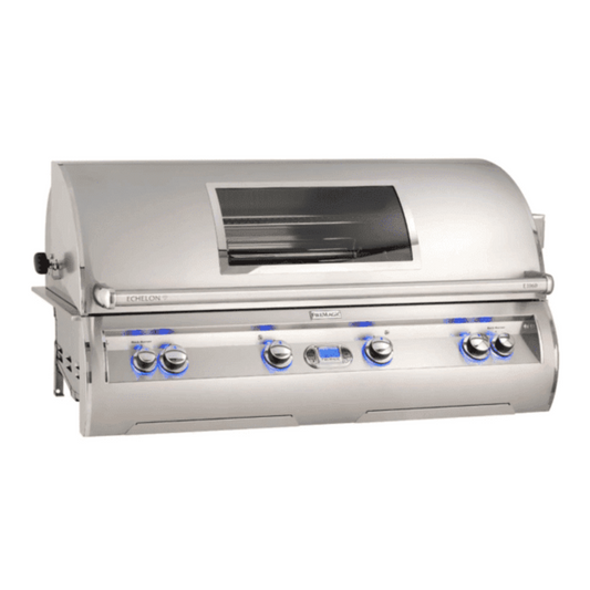 Fire Magic Echelon Diamond E1060I 48-Inch Built-In Natural Gas Grill W/ One Infrared Burner, Magic View Window, Rotisserie, & Digital Thermometer - E1060I-8L1N-W
