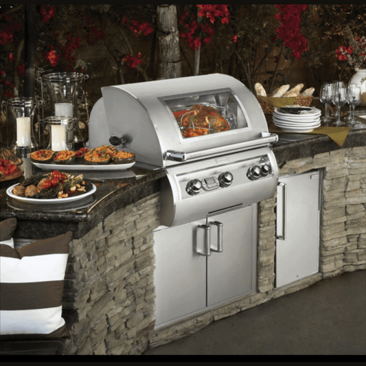 Fire Magic Echelon Diamond E660I 30-Inch Built-In Propane Gas Grill W/ Magic View Window, Rotisserie, & Digital Thermometer - E660I-8E1P-W