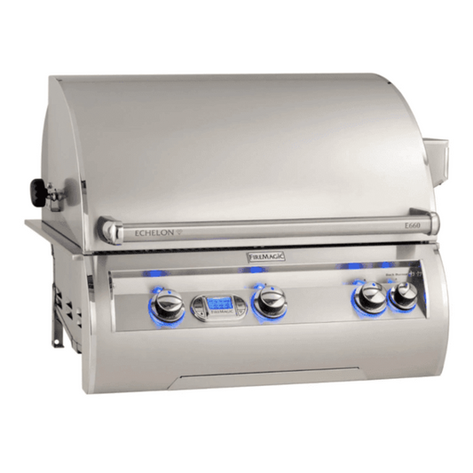 Fire Magic Echelon Diamond E660I 30-Inch Built-In Propane Gas Grill With Rotisserie and Digital Thermometer - E660I-8E1P