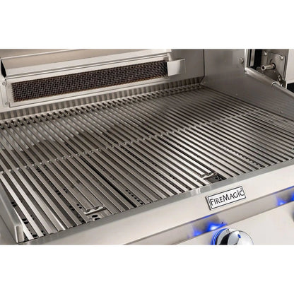 Fire Magic Echelon Diamond E660s 30" A Series Freestanding Gas Grill With Rotisserie, Infrared Burner, Single Side Burner, Analog Thermometer & Magic View Window , Propane - E660S-8LAP-62-W