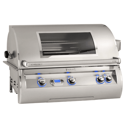 Fire Magic Echelon Diamond E790I 36-Inch Built-In Propane Gas Grill W/ Magic View Window, Rotisserie, & Digital Thermometer - E790I-8E1P-W