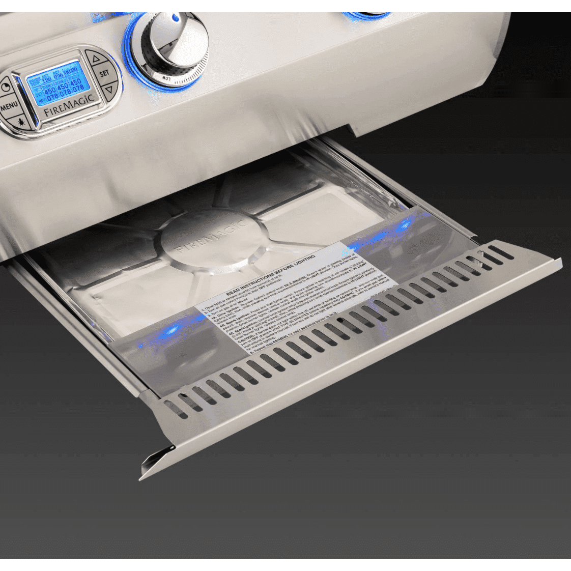 Fire Magic Echelon Diamond E790I 36-Inch Built-In Propane Gas Grill W/ Magic View Window, Rotisserie, & Digital Thermometer - E790I-8E1P-W