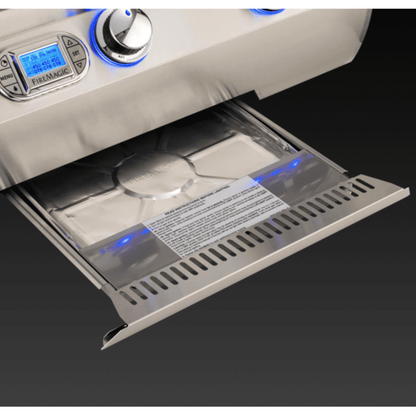 Fire Magic Echelon Diamond E790S 36-Inch Natural Gas Grill W/ Side Burner, One Infrared Burner, Magic View Window, Rotisserie, & Digital Thermometer - E790S-8L1N-62-W