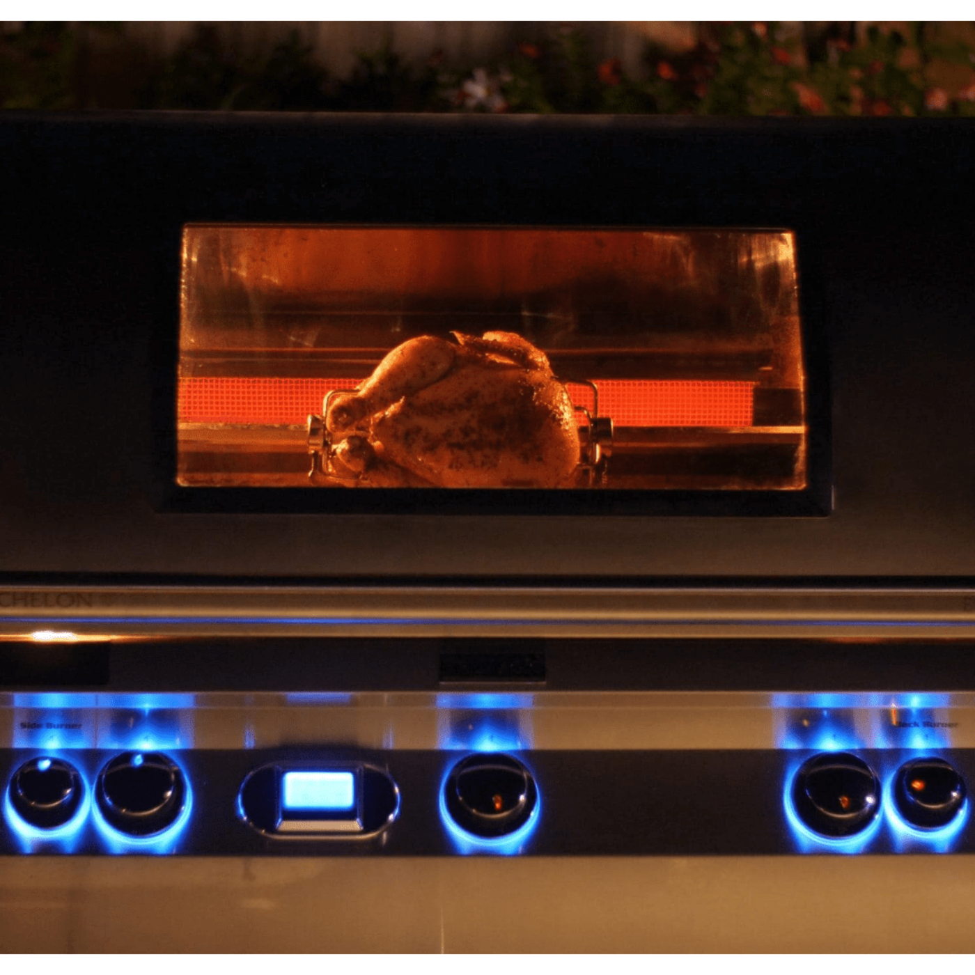 Fire Magic Echelon Diamond E790S 36-Inch Natural Gas Grill W/ Side Burner, One Infrared Burner, Magic View Window, Rotisserie, & Digital Thermometer - E790S-8L1N-62-W