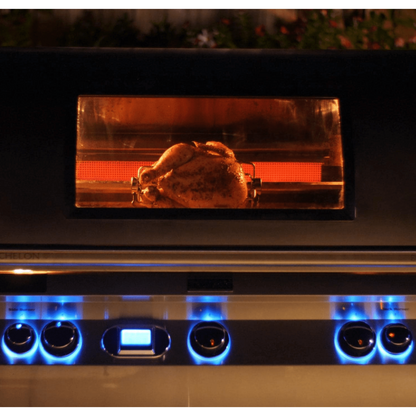 Fire Magic Echelon Diamond E790S 36-Inch Natural Gas Grill W/ Side Burner, One Infrared Burner, Magic View Window, Rotisserie, & Digital Thermometer - E790S-8L1N-62-W