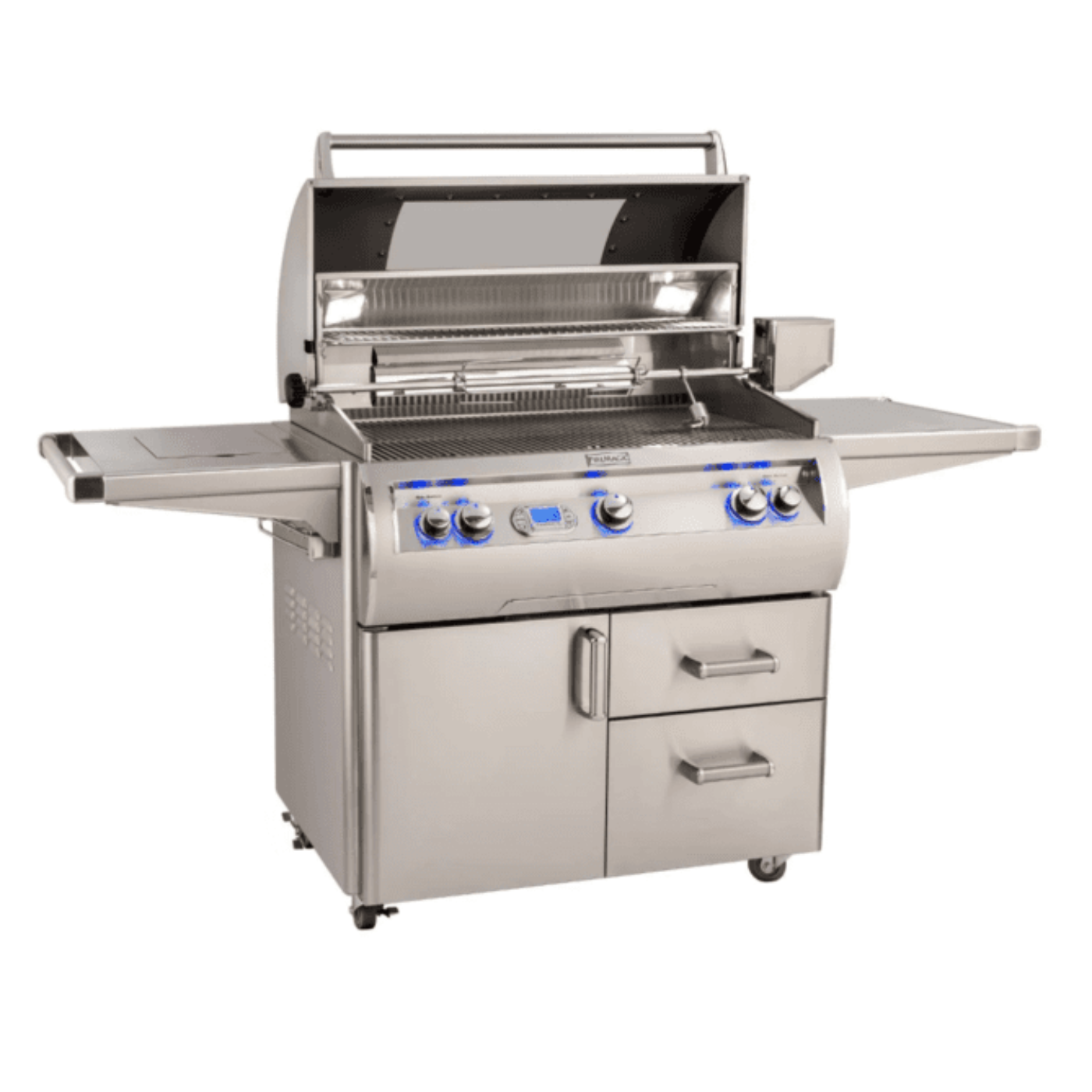 Fire Magic Echelon Diamond E790S 36-Inch Natural Gas Grill W/ Side Burner, One Infrared Burner, Magic View Window, Rotisserie, & Digital Thermometer - E790S-8L1N-62-W