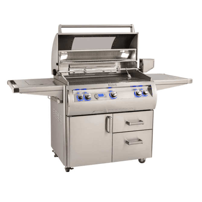 Fire Magic Echelon Diamond E790S 36-Inch Propane Gas Grill W/ Side Burner, One Infrared Burner, Magic View Window, Rotisserie, & Digital Thermometer - E790S-8L1P-62-W - Fire Magic Grills