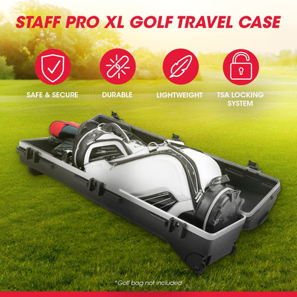 SKB Cases ATA Staff Pro XL Hard Plastic Storage Wheeled Cart Golf Travel Case - 297527