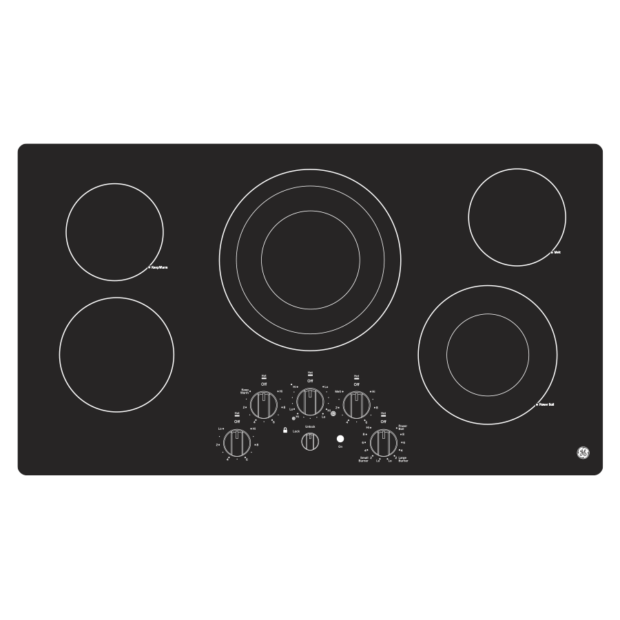 GE APPLIANCES JEP5036DTBB GE® 36" Built-In Knob Control Electric Cooktop -JEP5036DTBB