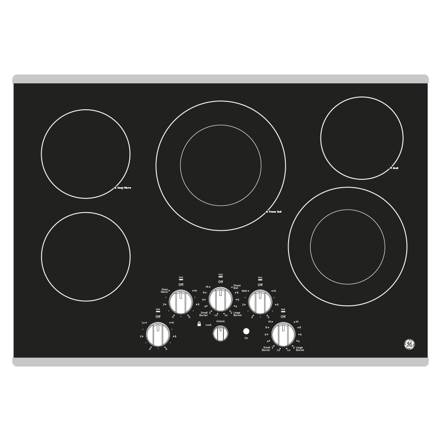 GE APPLIANCES JEP5030STSS GE® 30" Built-In knob Control Electric Cooktop - JEP5030STSS