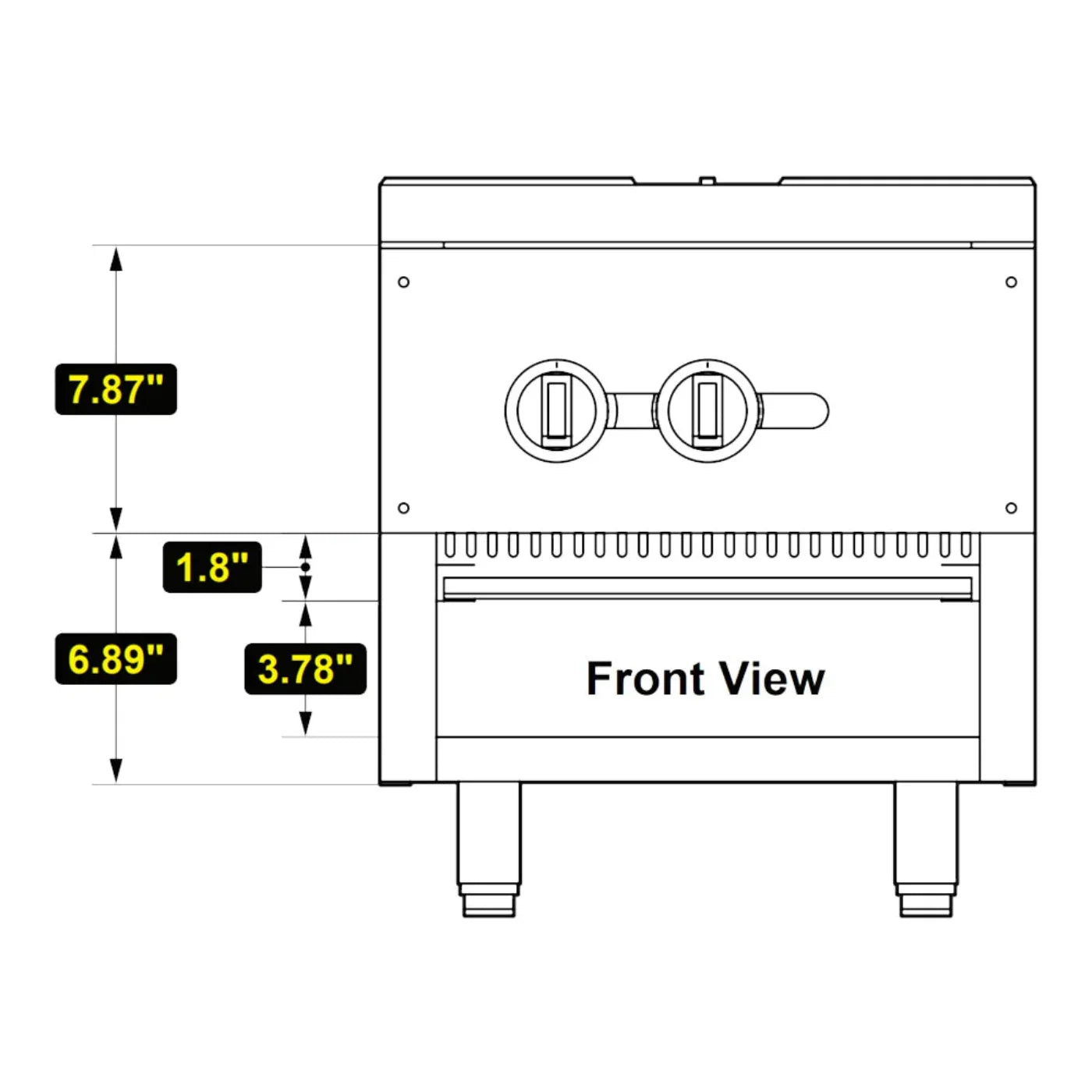 Serv-Ware SSSP-1 18” Dual Ring Cast Iron Stock Pot with 1 Burner and 1 Open Front Cabinet, Natural Gas, 110,000 BTU - SSSP-1