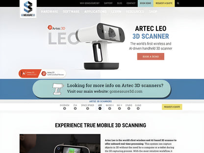 Artec Leo and Space Spider 3D Scanner Bundle