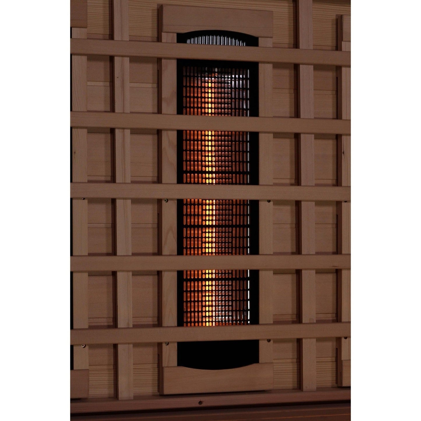 Golden Designs 2-Person Full Spectrum PureTech™ Near Zero EMF FAR Infrared Sauna with Himalayan Salt Bar (Canadian Hemlock) GDI-8020-02