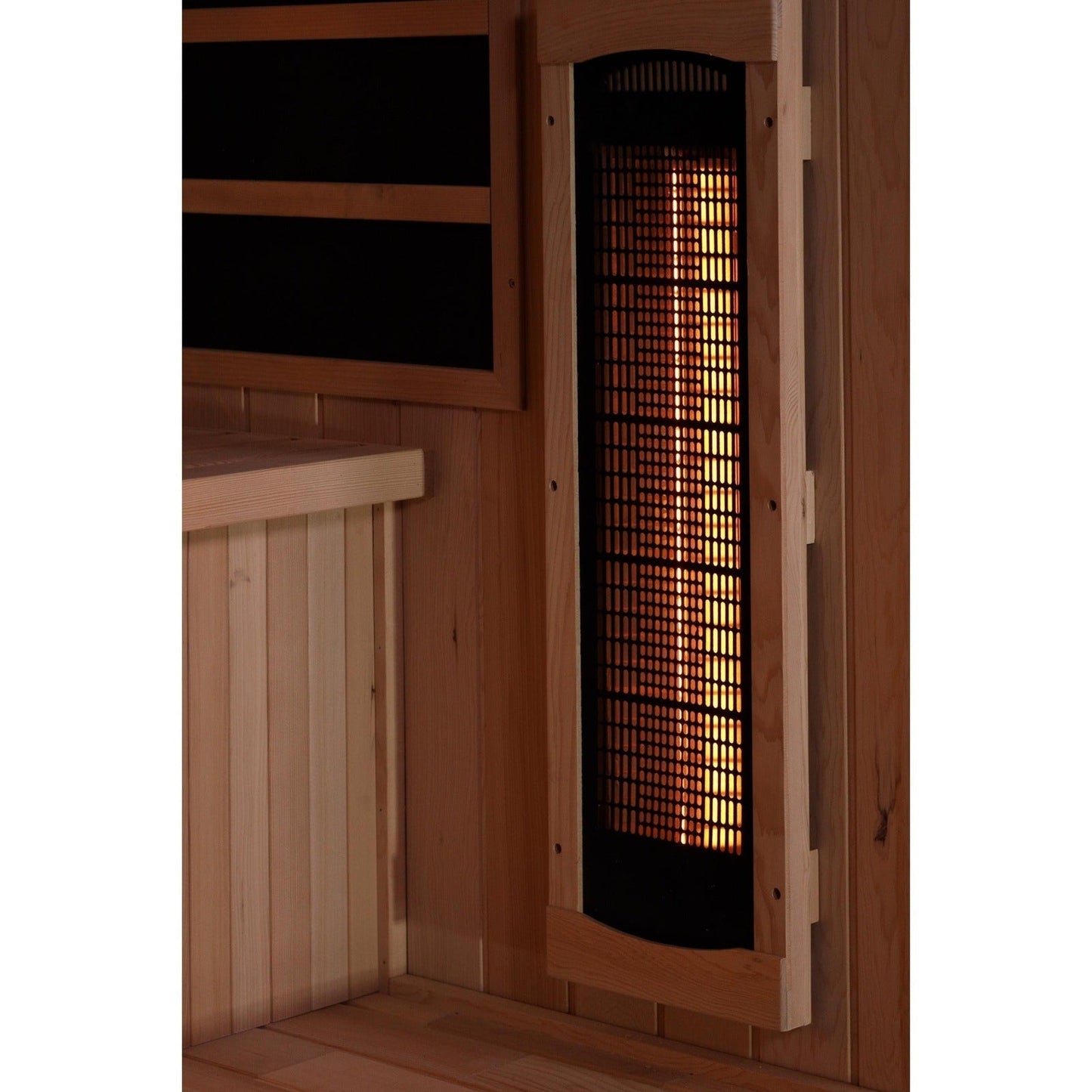 Golden Designs 2-Person Full Spectrum PureTech™ Near Zero EMF FAR Infrared Sauna with Himalayan Salt Bar (Canadian Hemlock) GDI-8020-02