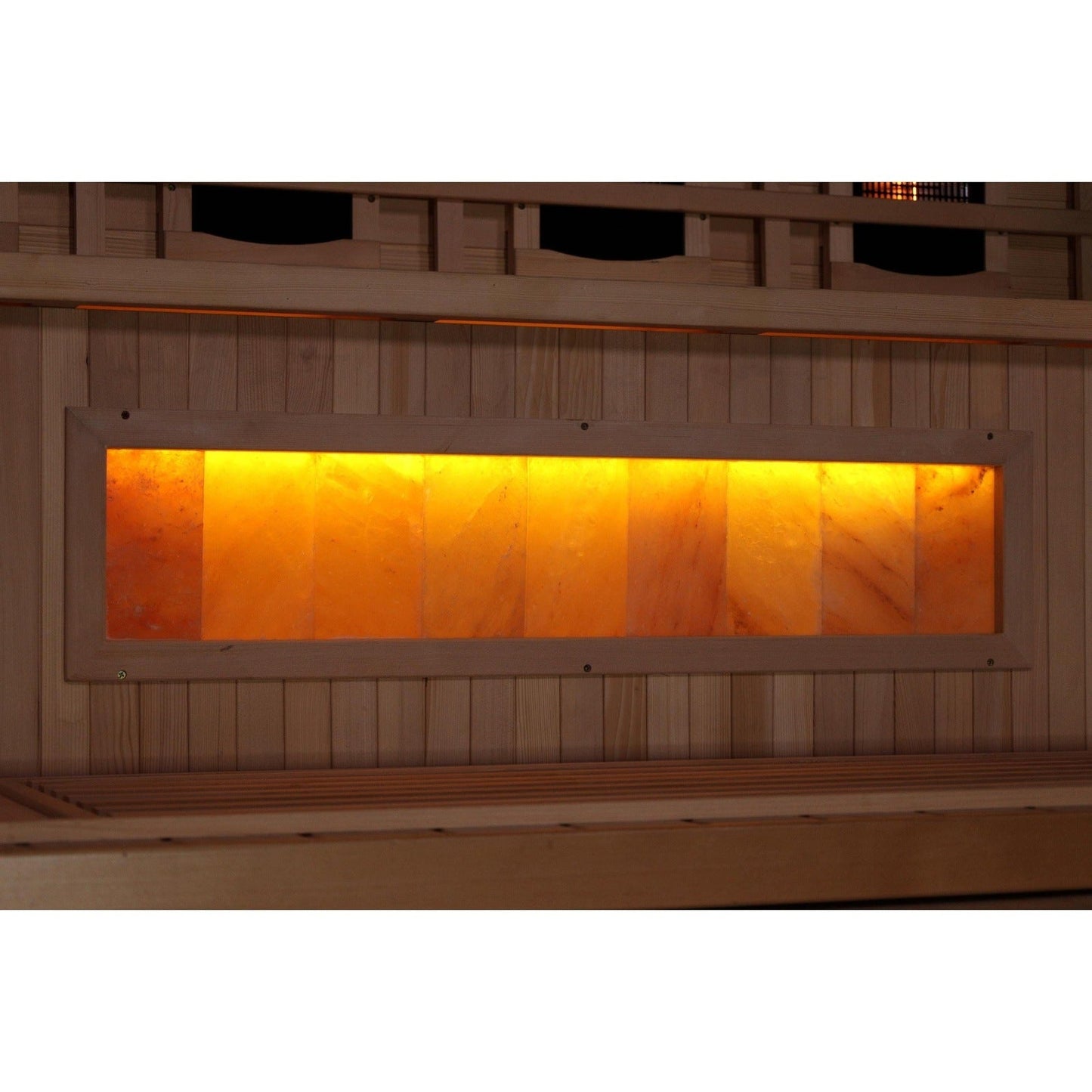 Golden Designs 2-Person Full Spectrum PureTech™ Near Zero EMF FAR Infrared Sauna with Himalayan Salt Bar (Canadian Hemlock) GDI-8020-02