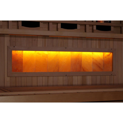 Golden Designs 2-Person Full Spectrum PureTech™ Near Zero EMF FAR Infrared Sauna with Himalayan Salt Bar (Canadian Hemlock) GDI-8020-02