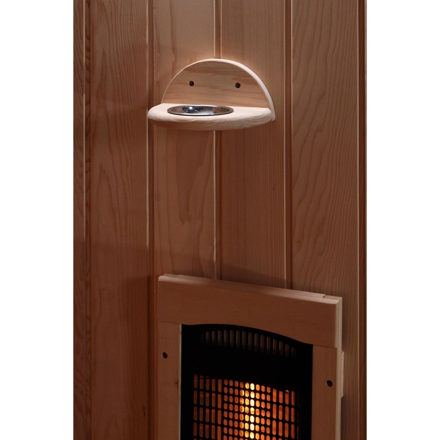 Golden Designs 2-Person Full Spectrum PureTech™ Near Zero EMF FAR Infrared Sauna with Himalayan Salt Bar (Canadian Hemlock) GDI-8020-02