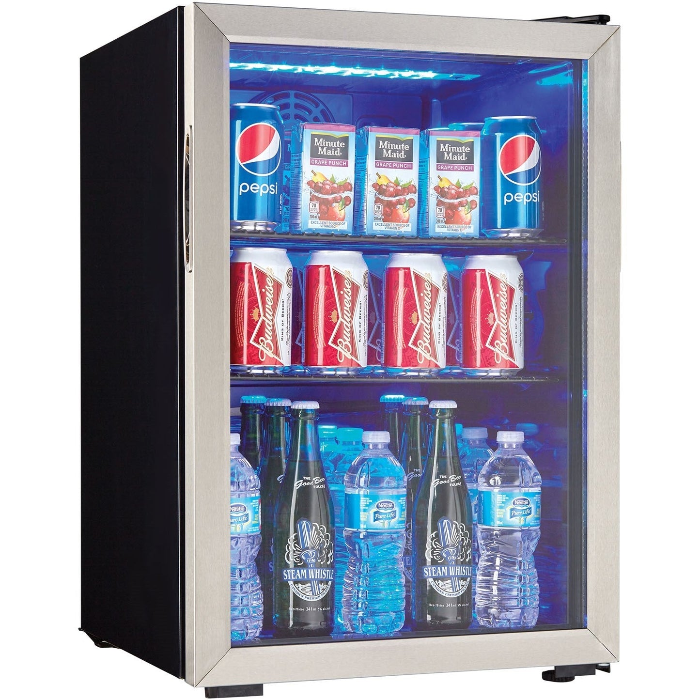 Danby - 2.6 CuFt. Beverage Center, Tempered Glass Door, Free Standing Application - DBC026A1BSSDB