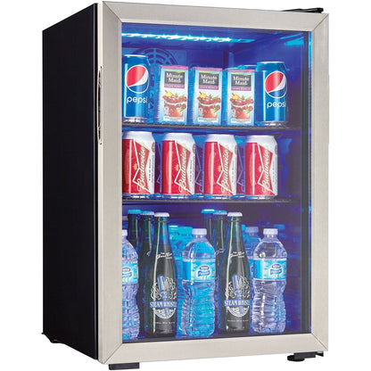Danby - 2.6 CuFt. Beverage Center, Tempered Glass Door, Free Standing Application - DBC026A1BSSDB
