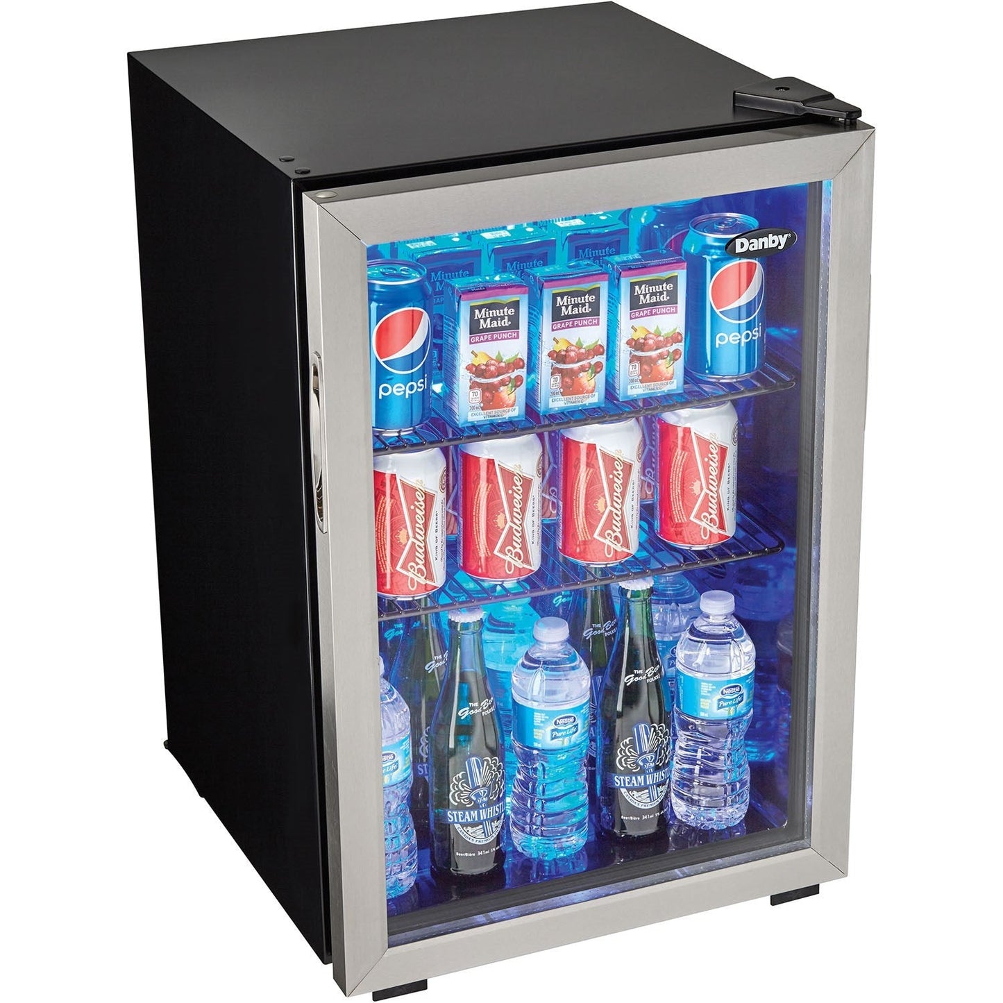 Danby - 2.6 CuFt. Beverage Center, Tempered Glass Door, Free Standing Application - DBC026A1BSSDB