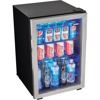 Danby - 2.6 CuFt. Beverage Center, Tempered Glass Door, Free Standing Application - DBC026A1BSSDB