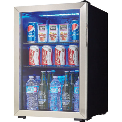 Danby - 2.6 CuFt. Beverage Center, Tempered Glass Door, Free Standing Application - DBC026A1BSSDB