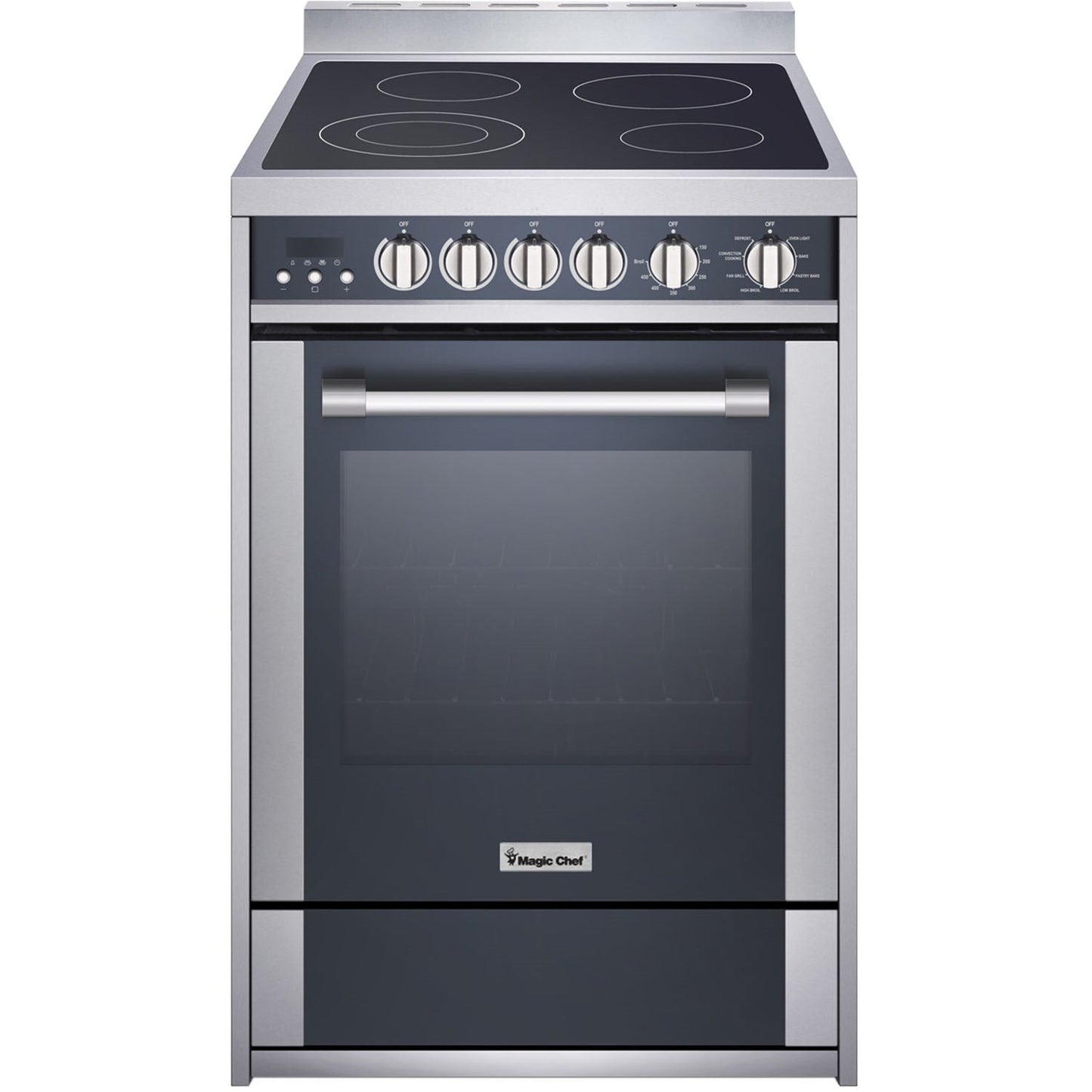 Magic Chef - 24 inch Electric Freestanding Range, Convection Oven - MCSRE24S