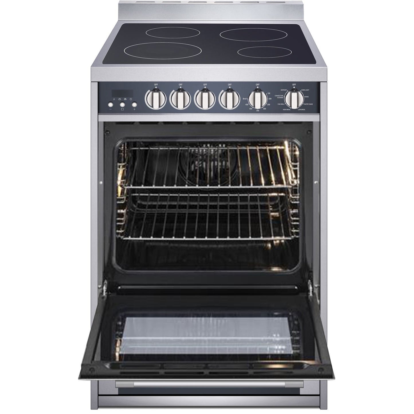 Magic Chef - 24 inch Electric Freestanding Range, Convection Oven - MCSRE24S